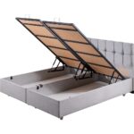 Setay Berlin İkili Set Çift Kişilik Baza Başlık - Açık Gri - Görsel 5