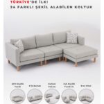 Velura Home & Living Armin Akıllı Köşe Takımı & Modern Modüler Yataklı Köşe Koltuk Takımı & Salon Takımı & Oturma Grubu