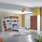 Setay Loof Ranza Karyola Masa + 3 Kapaklı Dolap, Kahverengi