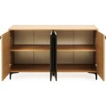 Just Home Alina 4 Kapaklı Konsol - Sepet  Antrasit  Yunus - 140 cm - Görsel 5