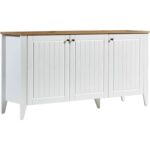 Just Home Mona Konsol - Beyaz / Sepet - Görsel 3