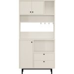 L'occi Concept Modway Serisi Kahve Köşesi Çok Amaçlı Dolap Mutfak Dolabı Beyaz Md4-W - Görsel 5