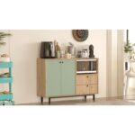 L'occi Concept Modway Serisi Kahve Köşesi Çok Amaçlı Dolap Mutfak Dolabı Sepet-Ihlamur Yeşili Md2-Sy - Görsel 3