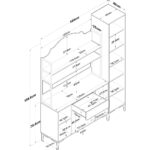 Rani JE149 Kahve Köşesi Çok Amaçlı Dolap 6 Kapaklı 1 Çekmeceli Kiler Mutfak Dolabı Beyaz - Görsel 2
