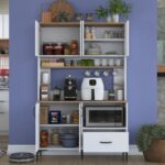 Rani JE175 Çok Amaçlı Dolap Çekmeceli 6 Kapaklı Kiler Mutfak Dolabı  Sepet Ceviz - Beyaz - Görsel 3