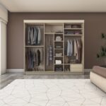 Yilwood 240/210 cm Sürgülü Gardırop (Koton Vizon) - Görsel 2