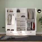 İmbaş Inci  6 Kapak 3 Çekmeceli Mega Gardırop - Görsel 3