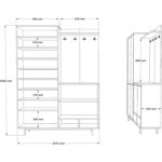L'occi Concept Living Portmanto Vestiyer Ayakkabılık Metal Ayaklı Beyaz Lg1-W - Görsel 4