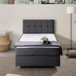 Setay Berlin Tek Kişilik Baza Başlık Comfort Yatak Seti Antrasit Gri - Görsel 2