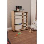 Pratico Zen Sonomo 10 Sepetli Çok Amaçlı Oyuncak Dolabı Beyaz 2D2K6U