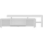 İnarch Dizayn Beliz Led Işıklı Tv Ünitesi, Tv Sehpası, Raflı - Parlak Beyaz - Görsel 3