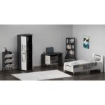 Demonte Dekor Norra Çocuk Genç Odası Takımı (H-B-L-P-R) Antrasit-Beyaz-Altın - Görsel 4