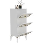 Demonte Dekor Norra Çocuk Genç Odası Takımı  (H-G-C-L-P-R) Beyaz-Altın - Görsel 4