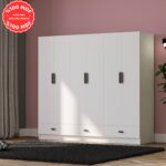 İmbaş Inci 6 Kapak 3 Çekmeceli Gardırop  Mdf - Görsel 3