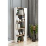 Modalanka Iskandinav Model 6 Raflı Kitaplık Dekoratif Salon Kitaplığı Ofis Kitaplığı