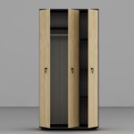 Nirvana (C) 3 Kapaklı Gardırop Elbise Dolabı ve Çok Amaçlı Dolap Antrasit-Safirmeşe - Görsel 3