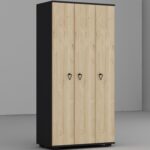 Nirvana (C) 3 Kapaklı Gardırop Elbise Dolabı ve Çok Amaçlı Dolap Antrasit-Safirmeşe - Görsel 4