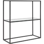 Dekopratik Berra Camlı Metal Dresuar Dekoratif Raflı Kahve Köşesi Konsol - Görsel 5