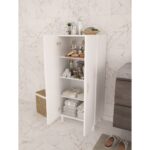 Pratico Flex Beyaz Çok Amaçlı 4 Gözlü Dolap - Modern Ev ve Ofis Depolama Çözümü - Görsel 2