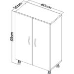 Pratico Smart Beyaz Çok Amaçlı 4 Gözlü Dolap - Kompakt ve Şık Depolama Çözümü - Görsel 5