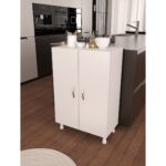 Pratico Smart Beyaz Çok Amaçlı 4 Gözlü Dolap - Kompakt ve Şık Depolama Çözümü