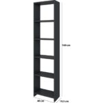 Modalanka 6 Raflı 40 cm Dekoratif Kitaplık Bohem Tarz Kitaplık Ofis Kitaplığı Dolap Evrak Rafı Ev Rafı Kitap - Görsel 2