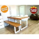 Deryawood Doğal Ahşap Yemek MASASI-70-180