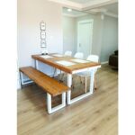 Deryawood Doğal Ahşap Yemek MASASI-70-180 - Görsel 3