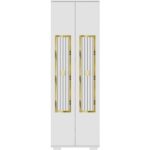 Demonte Home Mobilya Noradh (B) 2 Kapaklı Çok Amaçlı Dolap Beyaz Altın - Görsel 3