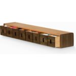 Woodsaka Desna Sekiz Çekmeceli Çok Amaçlı Saklama Kutusu - Ceviz Ve Gürgen Ağaçlarından - Görsel 2