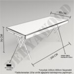 Deryawood  Ahşap Yemek Masası-70-140 - Görsel 4