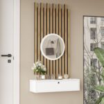 L'occi Concept Cosmia Aynalı Dresuar Ahşap Çıtalı Set Hol Antre Cs4-W - Görsel 2