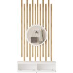 L'occi Concept Cosmia Aynalı Dresuar Ahşap Çıtalı Set Hol Antre Cs4-W - Görsel 4