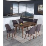 Yonga concept Açılabilir Mutfak Masası Takımı (6 Sandalyeli)
