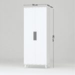 İmbaş 2 Kapaklı Askılı ve Raflı Gardırop - Görsel 5