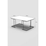 Gold Falez Orta Sehpa ve Zigon Sehpa Solo Set Gümüş Bendir - Görsel 4