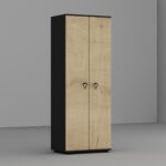 Cantek Dizayn Nirvana (B) 2 Kapaklı Gardırop Elbise Dolabı Ve Çok Amaçlı Dolap Antrasit-Safirmeşe - Görsel 3