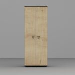 Cantek Dizayn Nirvana (B) 2 Kapaklı Gardırop Elbise Dolabı Ve Çok Amaçlı Dolap Antrasit-Safirmeşe - Görsel 4