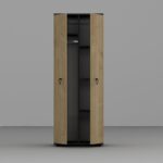 Cantek Dizayn Nirvana (B) 2 Kapaklı Gardırop Elbise Dolabı Ve Çok Amaçlı Dolap Antrasit-Safirmeşe - Görsel 5