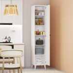 İmbaş Tek Kapaklı 5 Raflı Çok Amaçlı Banyo Mutfak Kiler Dolabı - Görsel 2