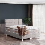 Setay Gümüş İkili Set Tek Kişilik Baza Başlık - Gri