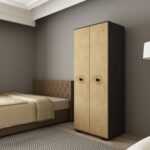 Cantek Dizayn Valenns (B) 2 Kapaklı Gardırop Elbise Dolabı ve Çok Amaçlı Dolap Antrasit-Safirmeşe