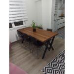 Deryawood Doğal Ahşap Yemek Masası 80x120 cm