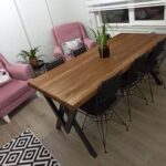 Deryawood Doğal Ahşap Yemek Masası 80x120 cm - Görsel 2