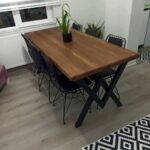 Deryawood Doğal Ahşap Yemek Masası 80x120 cm - Görsel 4