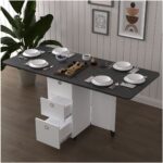 Asra Trend Katlanır Mutfak Yemek Çalışma Masası Km-30 Royal Mermer