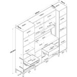 Rani JE132 Çok Amaçlı Dolap 12 Kapaklı 1 Çekmeceli Kiler Mutfak Dolabı Beyaz - Görsel 2