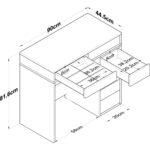 Rani BJ108 Makyaj Masası 7 Çekmeceli Takı Düzenleyici Beyaz - Görsel 2