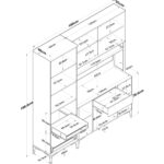 Rani JE133 Çok Amaçlı Dolap 10 Kapaklı 1 Çekmeceli Kiler Mutfak Dolabı Beyaz - Görsel 2
