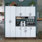 Rani JE133 Çok Amaçlı Dolap 10 Kapaklı 1 Çekmeceli Kiler Mutfak Dolabı Beyaz - Görsel 4